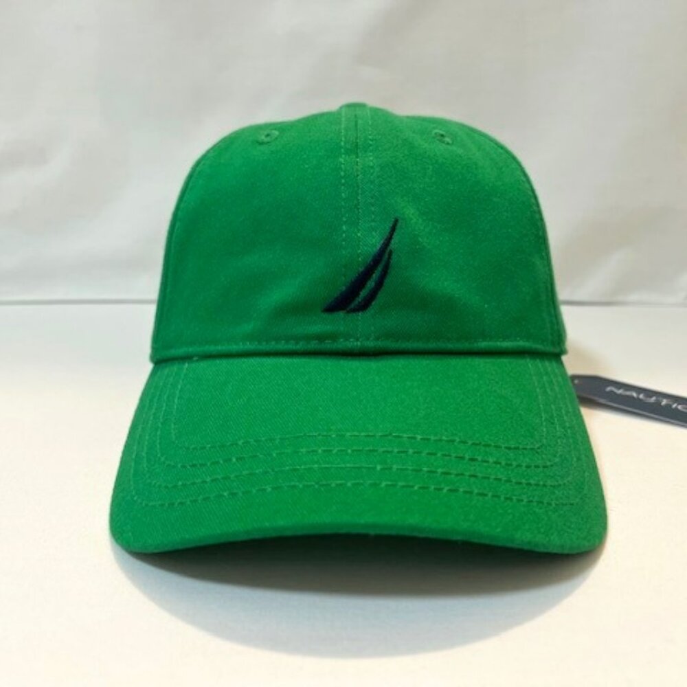 NAUTICA Men's J-Class Adjustable Embroidered Cap - Green/Navy - One Size